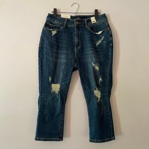 Distressed Blue Denim Jeans